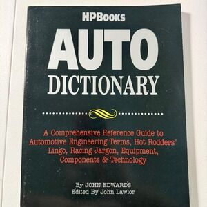 HPBooks Auto‎ Dictionary Comprehensive Automotive Engineering Ref. 1993 Vintage